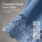 Falda ajustada de vaqueros para mujer con ribete de encaje calado