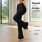 🧘 ¡50% DE DESCUENTO AHORA! 🦵 Pantalones de yoga elásticos para mujer con botas – favorecedores, de cintura alta, ultra flexibles y bolsillos laterales – para estudio o calle 👖
