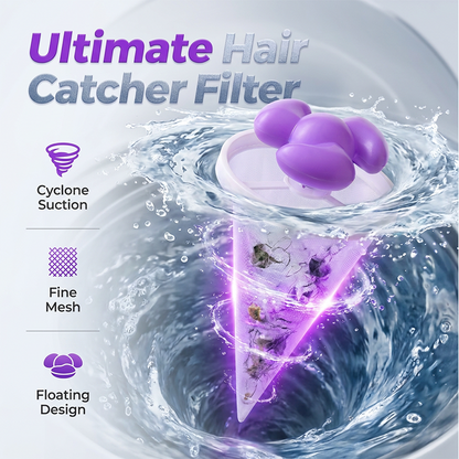 Retirada de mallas filtrantes flotantes portátiles para el cabello