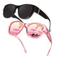 Gafas de sol de mujer con montura grande para usar sobre gafas graduadas
