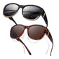 Gafas de sol de mujer con montura grande para usar sobre gafas graduadas