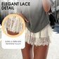 Minifalda elegante con pliegues y ribete de encaj