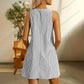 Vestido tipo mono sin mangas de estilo informal para mujer, a rayas y con tirantes ajustable