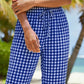 Pantalones capri de cuadros para mujer, ideales para el verano