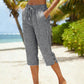 Pantalones capri de cuadros para mujer, ideales para el verano
