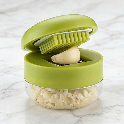 Picador y Prensa de Ajo Mini con Recipiente