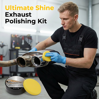 Kit de pasta para pulir el tubo de escape del coche con esponja