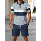 Conjunto de dos piezas para hombre: camisa y pantalón corto.