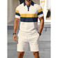 Conjunto de dos piezas para hombre: camisa y pantalón corto.