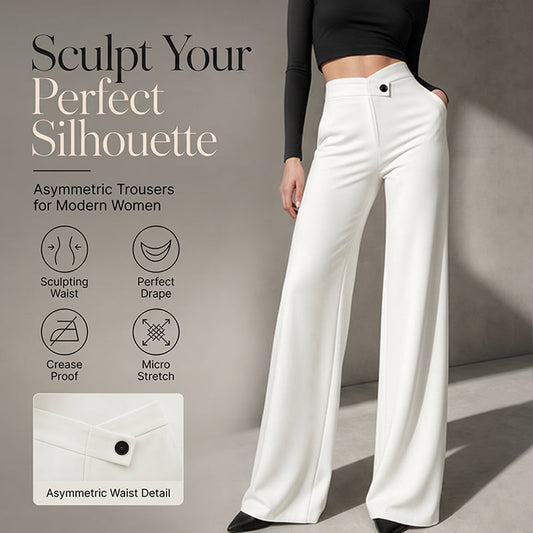 Pantalones de mujer de talle alto y pierna ancha