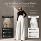 Pantalones de mujer de talle alto y pierna ancha