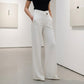 Pantalones de mujer de talle alto y pierna ancha