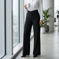 Pantalones de mujer de talle alto y pierna ancha