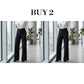 Pantalones de mujer de talle alto y pierna ancha