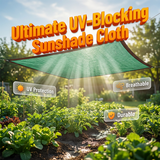 Tela de sombra resistente a los rayos UV para cubrir plantas de exterior.