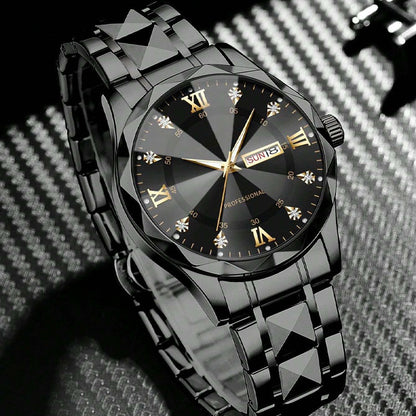 Relojes analógicos de cuarzo de lujo para hombre, resistentes al agua.