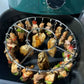 Parrilla redonda de acero inoxidable para horno con pinch