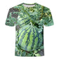 Funny Watermelon Pattern Crewneck T-Shirt