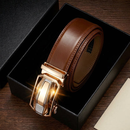 Cinturón con trinquete para hombre, para ocasiones formales y informales
