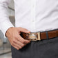 Cinturón con trinquete para hombre, para ocasiones formales y informales