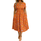👗Vestido de mujer con cuello en V, estampado floral y cintura retorcida
