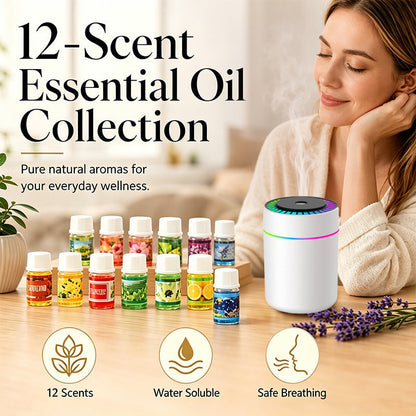 Set de 12 aceites esenciales solubles en agua