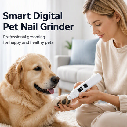 Lijadora eléctrica para uñas de mascotas con indicador LED de nivel de carga