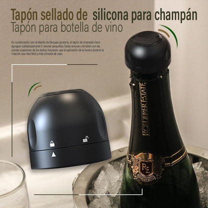 🎄 Tapón de silicona para botellas de vino y champán: el accesorio navideño perfecto 🥂