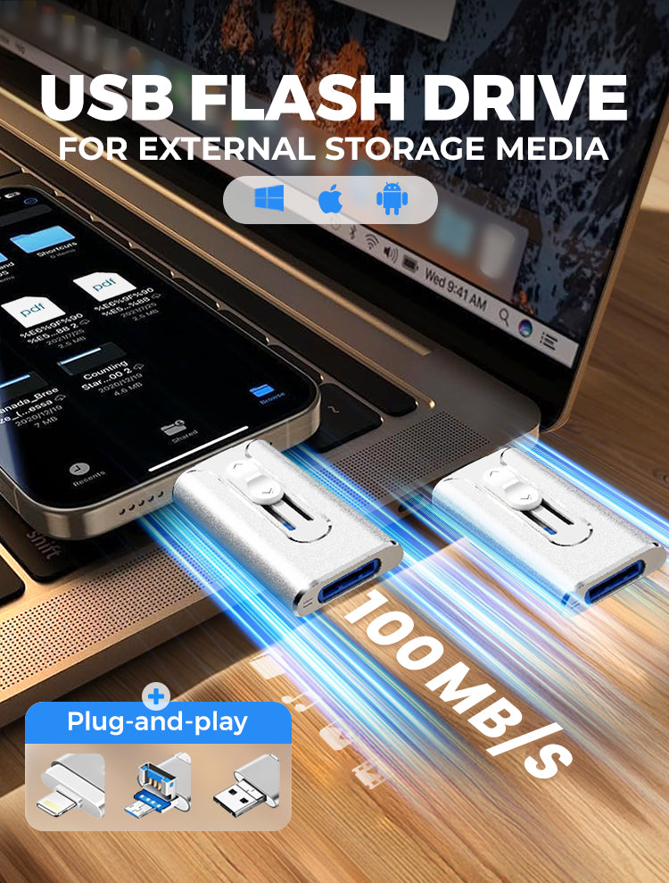 📱💾 Memoria USB 4 en 1 para iPhone, Android y PC - imagen 1