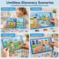 Libro magnético silencioso para niños con rompecabezas plegable y escenas: juguete educativo para niños y niña