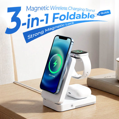 Soporte de carga inalámbrica magnético plegable 3 en