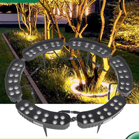 🌳💡 Luces solares en forma de anillo para árboles: focos de exterior resistentes a la intemperie, ideales para árboles, pilares y jardines