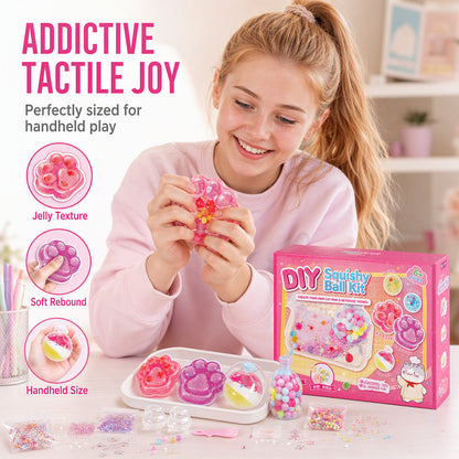 🐱 ¡50% DE DESCUENTO AHORA! 🧊 Kit DIY de juguete squishy de helado frito – Diseño de garra de gato, suave y divertido, fomenta la creatividad – Ideal para juegos sensoriales y aliviar el estrés en niños ✨