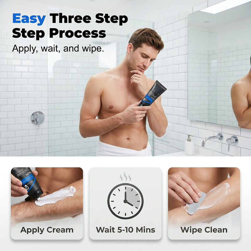 Crema Depilatoria para Hombre – Piel Lisa sin Afeitar - imagen 10