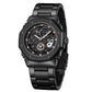 Men's Skeleton Dial Quartz Watch with Rhinestone Accents