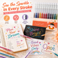 ✨ Set de bolígrafos de gel con purpurina retráctiles para journaling y dibujo