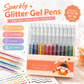 ✨ Set de bolígrafos de gel con purpurina retráctiles para journaling y dibujo