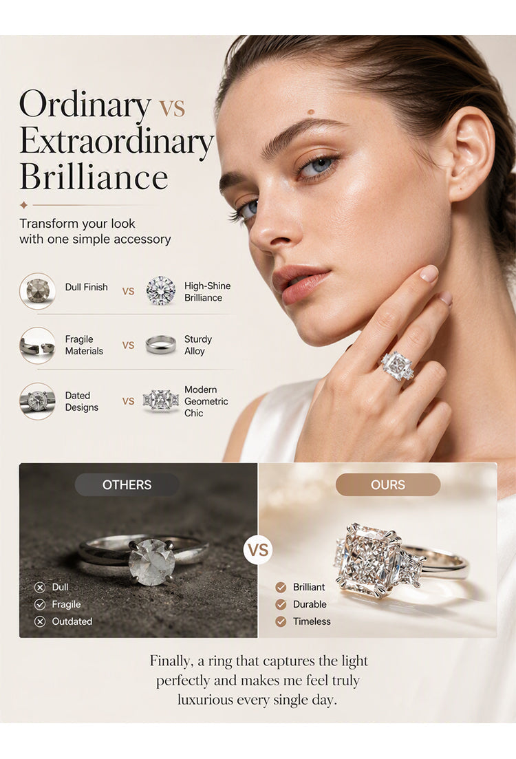 💍 Anillo Elegante con Circonita de Corte Cuadrado - imagen 3