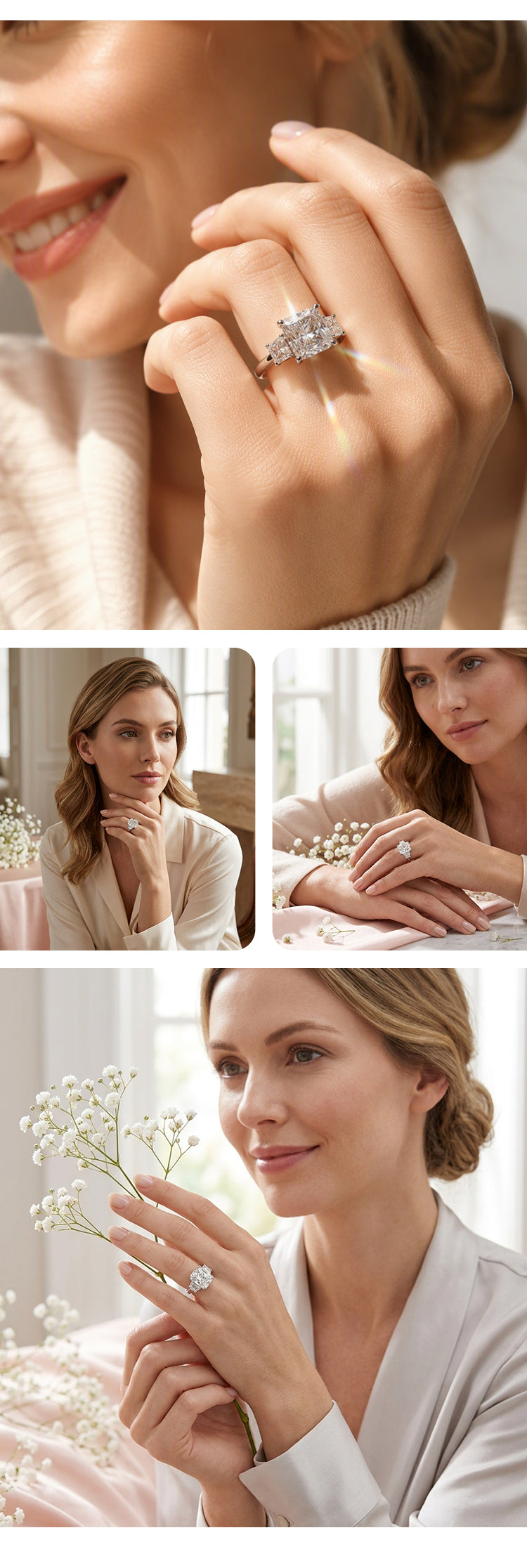 💍 Anillo Elegante con Circonita de Corte Cuadrado - imagen 6