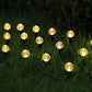 Guirnalda de luces solares impermeables para caminos y jardines.