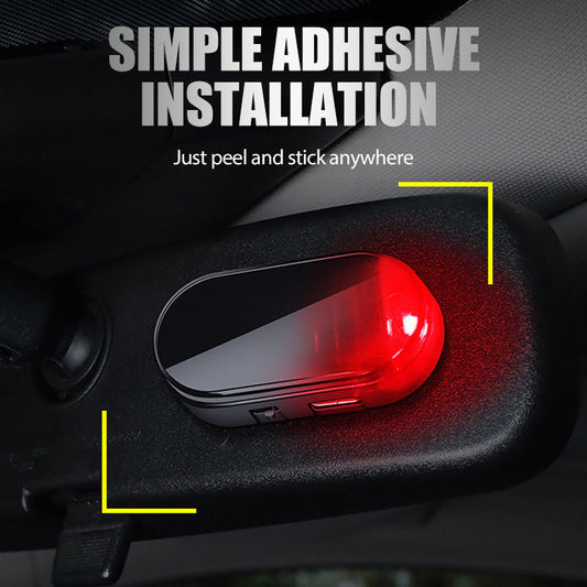 Luz de advertencia antirrobo para coche alimentada por energía solar