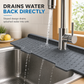 🧽 Food Grade Silicone Faucet Splash Guard Mat – Drain Fast, Flexible, Cuttable ✨