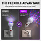 🎉 Luz de Fiesta RGB Giratoria con Adaptador Flexible
