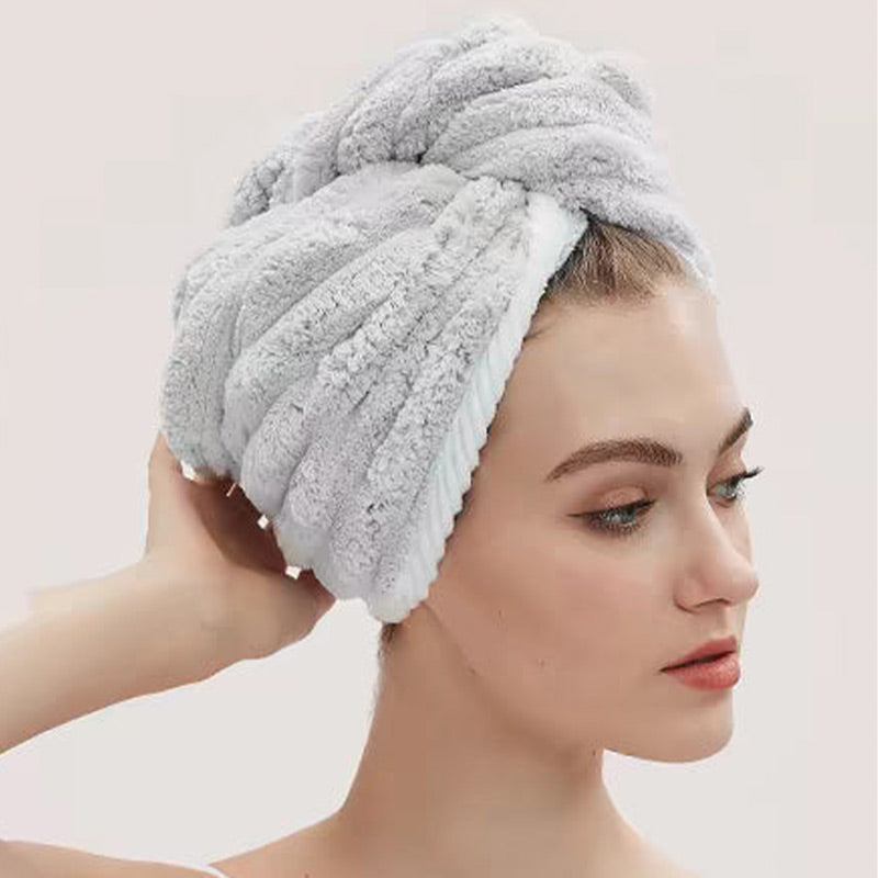 🧖 Gorro Toalla para Secar el Cabello con Botón - imagen 22