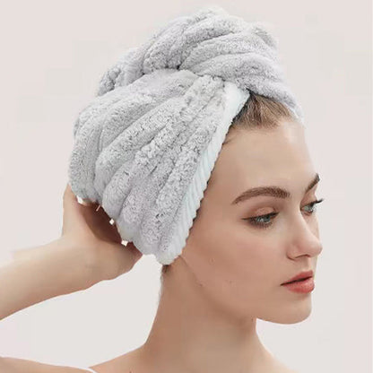 🧖 Gorro Toalla para Secar el Cabello con Botón - imagen 22