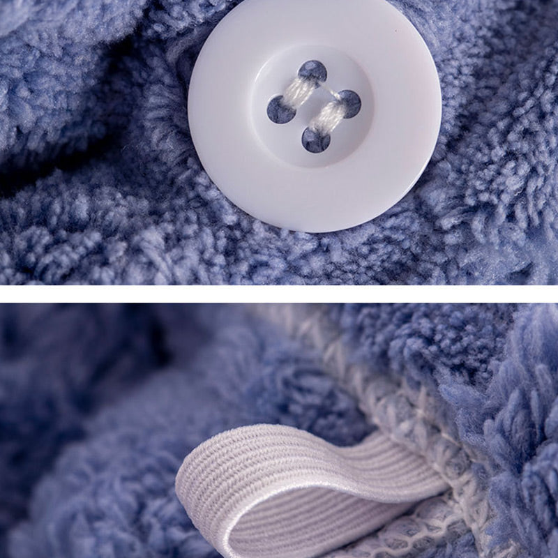 🧖 Gorro Toalla para Secar el Cabello con Botón - imagen 23