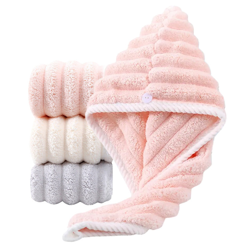 🧖 Gorro Toalla para Secar el Cabello con Botón - imagen 24