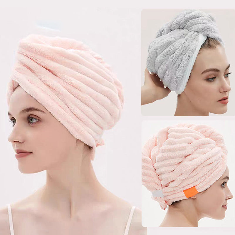 🧖 Gorro Toalla para Secar el Cabello con Botón - imagen 26