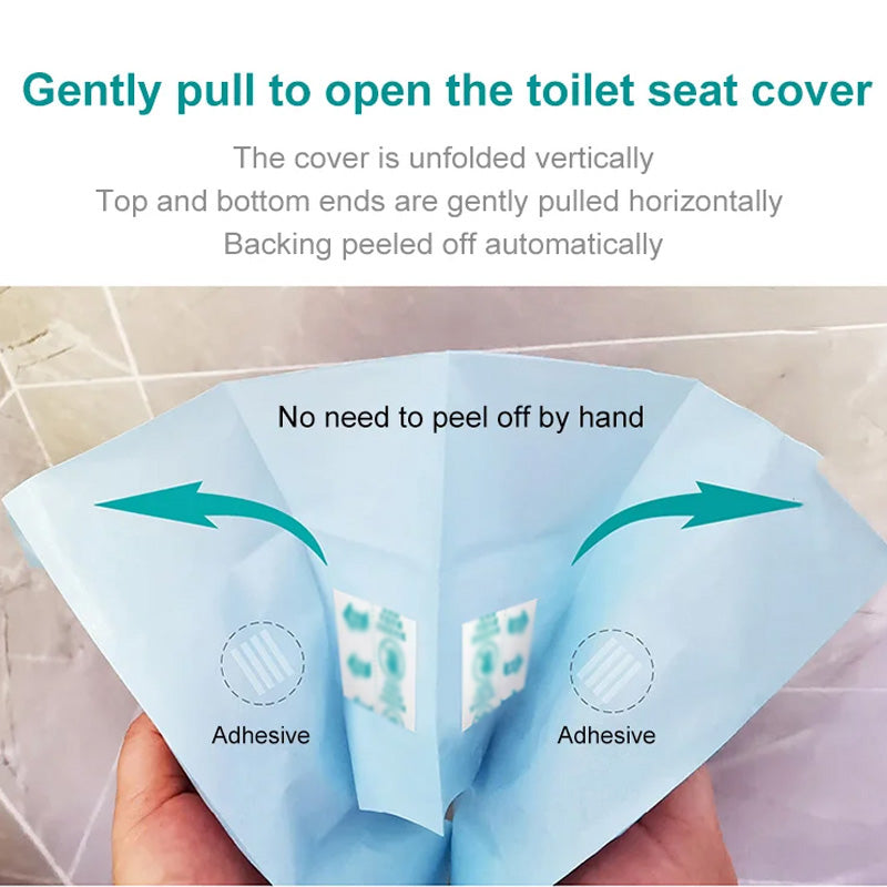 Protectores Desechables Adhesivos para Asiento de Inodoro - imagen 1