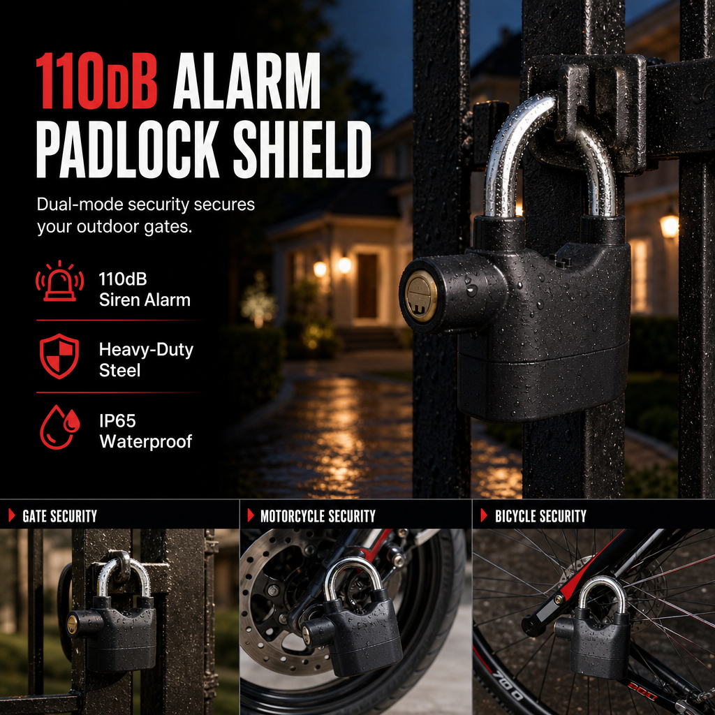 Candado con Alarma de Aleación de Aluminio 70mm - imagen 1